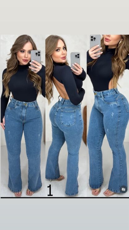 Calças Flares 100% jeans