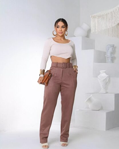 CALÇA SUEDE SCUBA PATRICIA