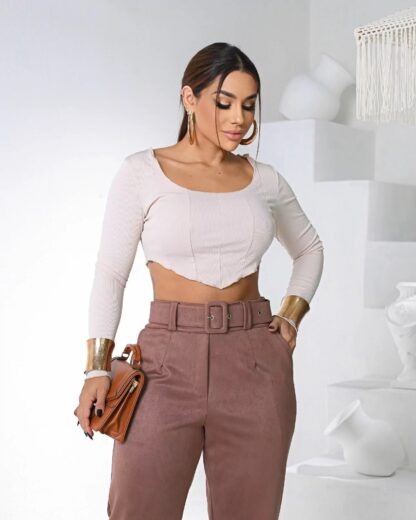 CALÇA SUEDE SCUBA PATRICIA - Image 2