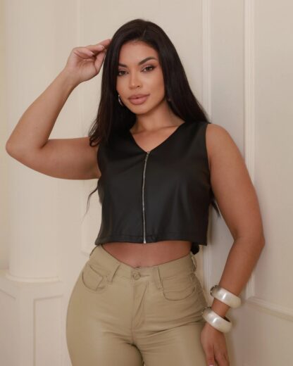 CROPPED COURO GIULIA