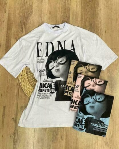 CAMISETA 100% ALGODÃO OVERSIZED EDNA